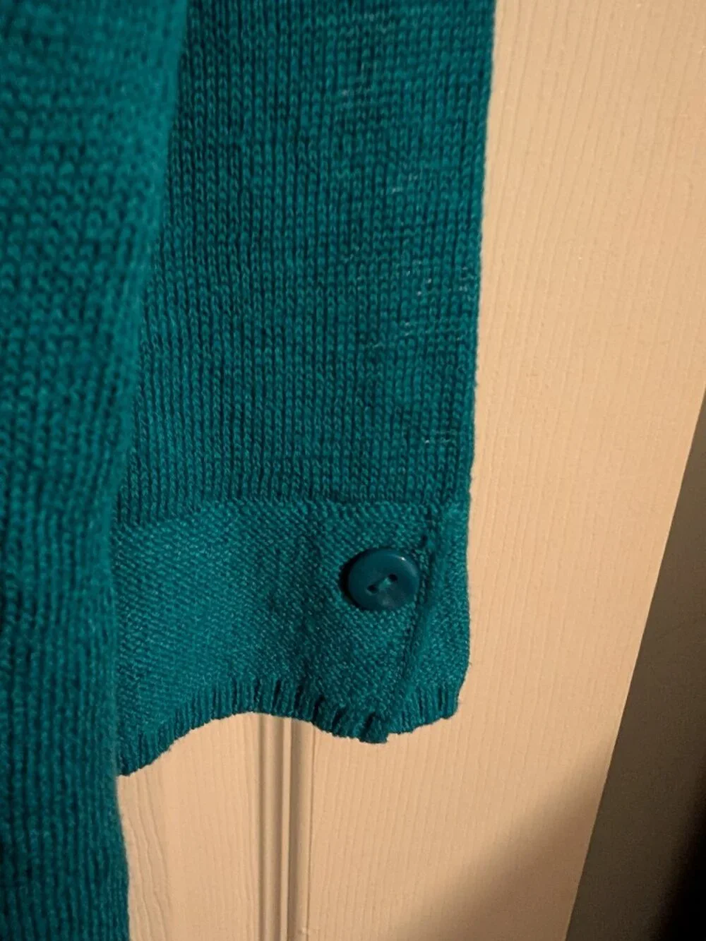 J Jill one button blue green cardigan 2x